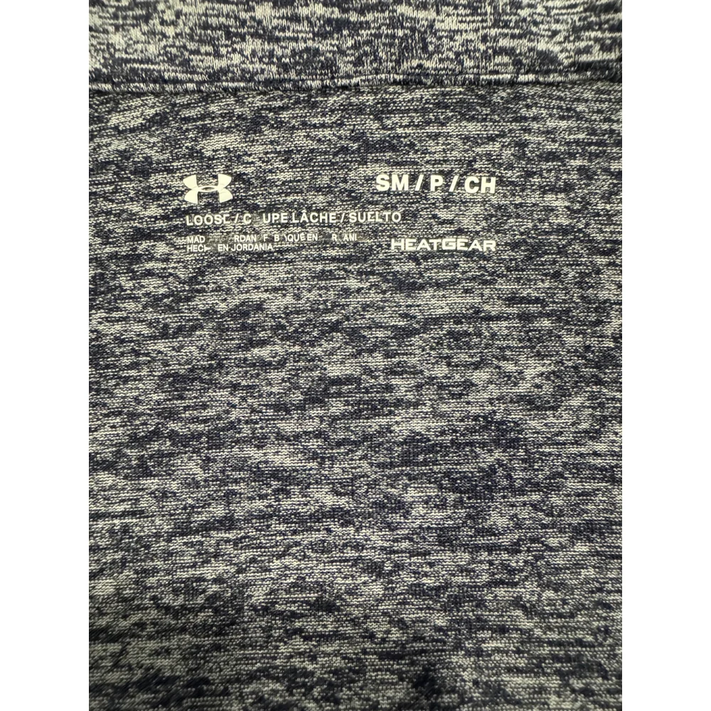 Under Armour Women's HeatGear Quarter-Zip Pullover Heathered Navy Blue- Sz S - Picture 6 of 6